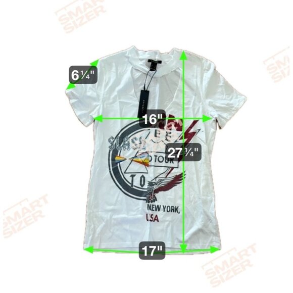 Revamped Slash Tour T Shirt New York Womens V-Neck Graphic Tee White Medium NEW - Picture 8 of 8